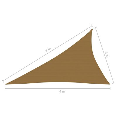 vidaXL saulessargs, 160 g/m², pelēkbrūns, 3x4x5 m, HDPE