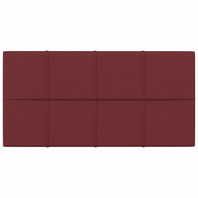vidaXL sienas paneļi, 12 gab., vīnsarkani, 60x30 cm, audums, 2,16 m²