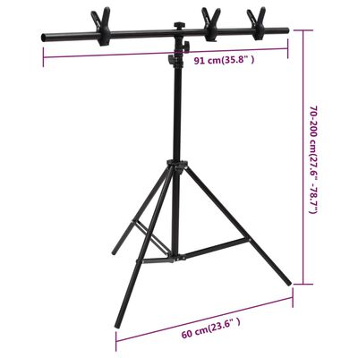 vidaXL fotostudijas apgaismojuma komplekts un fons