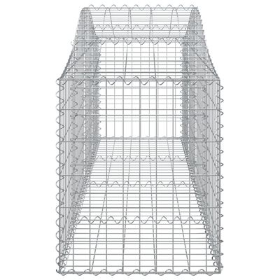 vidaXL arkveida gabiona grozi, 7 gb., 200x50x60/80 cm, cinkota dzelzs