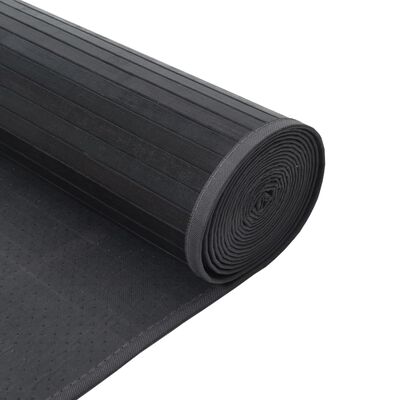 vidaXL paklājs, taisnstūra forma, pelēks, 100x300 cm, bambuss