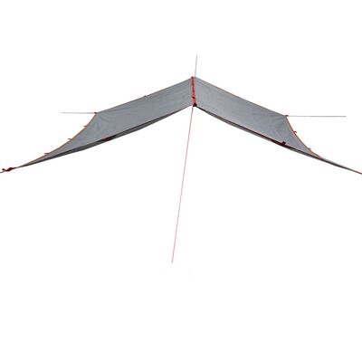 vidaXL kempinga tents, pelēka, oranža, 360x294 cm, ūdensizturīga