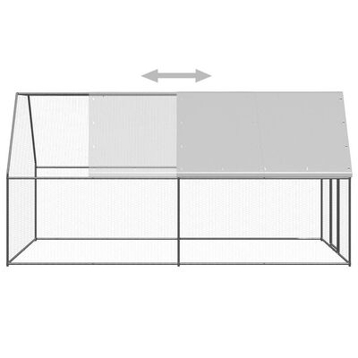 vidaXL vistu būris, 2x4x2 m, cinkots tērauds