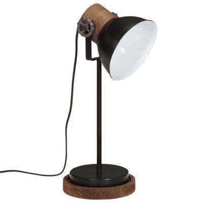 vidaXL galda lampa, 25 W, melna, 17x17x50 cm, E27