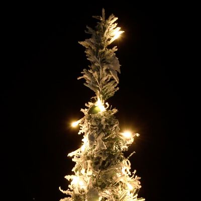 vidaXL mākslīgā Ziemassvētku egle ar sniegu, 200 LED, 210 cm