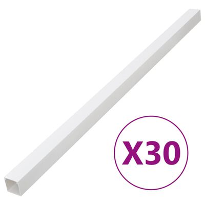 vidaXL kabeļu kanāli, 100x40 mm, 30 m, PVC