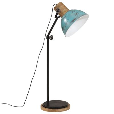 vidaXL grīdas lampa, 25 W, bružāti zila, 30x30x100-150 cm E27
