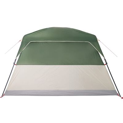vidaXL kempinga telts 4 personām, zaļa, ūdensdroša