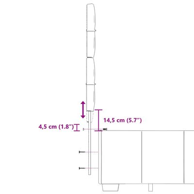 vidaXL atsperu gulta ar matraci, tumši pelēka audums, 200x200cm