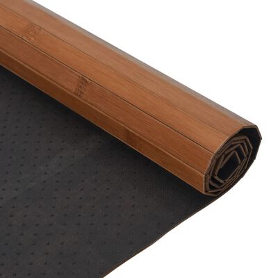 vidaXL paklājs, taisnstūra forma, brūns, 60x200 cm, bambuss