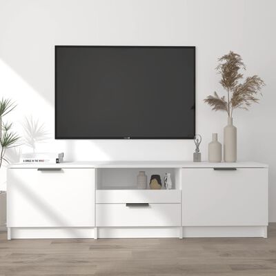 vidaXL TV skapītis, balts, 140x35x40 cm, inženierijas koks