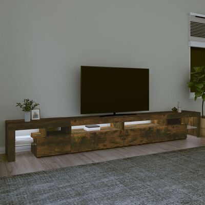 vidaXL TV skapītis ar LED apgaismojumu, ozolkoka krāsa, 290x36,5x40 cm