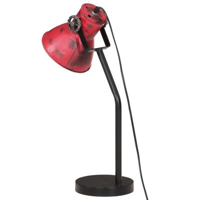vidaXL galda lampa, 25 W, bružāti sarkana, 17x17x60 cm, E27