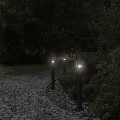 vidaXL āra zemes lampa, melnas, 60 cm, nerūsējošs tērauds