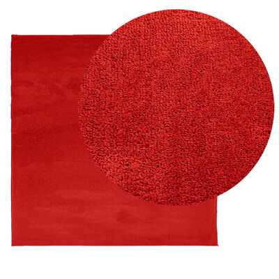 vidaXL paklājs OVIEDO, īsa spalva, sarkans, 120x120 cm