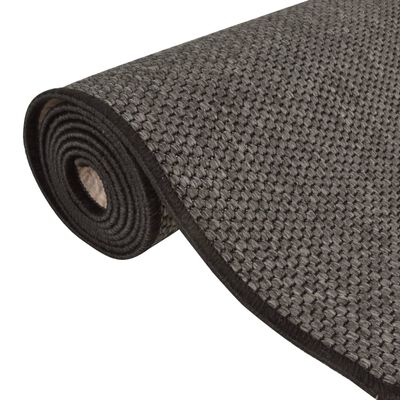vidaXL paklājs, sizala izskats, antracītpelēks, 80x200 cm