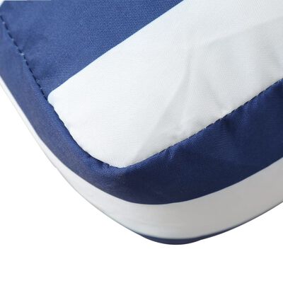 vidaXL dīvāna spilvens, zilas un baltas svītras, 50x40x12 cm, audums