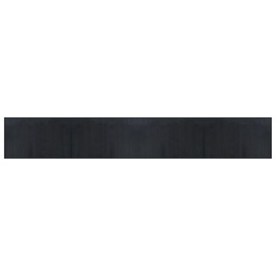 vidaXL paklājs, taisnstūra forma, melns, 60x400 cm, bambuss