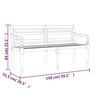 vidaXL sols ar bēšu matraci, 150 cm, masīvs tīkkoks