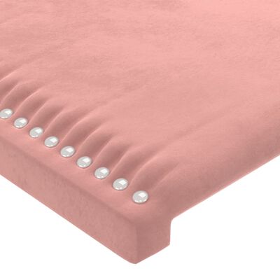 vidaXL gultas galvgaļi, 2 gab., 72x5x78/88 cm, rozā samts