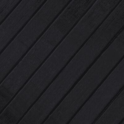 vidaXL paklājs, taisnstūra forma, melns, 60x400 cm, bambuss