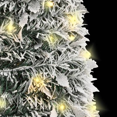 vidaXL mākslīgā Ziemassvētku egle ar sniegu, 200 LED, 210 cm