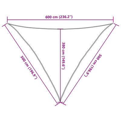 vidaXL saules aizsargs, 5x5x6 m, 100% poliesters, Oksforda audums