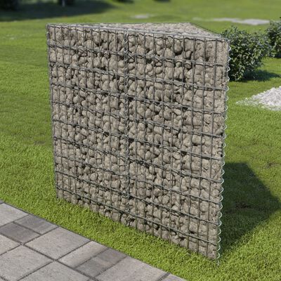 vidaXL gabions, augstā puķu kaste, cinkots tērauds, 75x75x100 cm