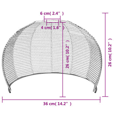 vidaXL lampas abažūrs, Ø36x26 cm, dzelzs un papīrs