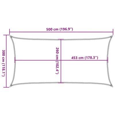 vidaXL saules aizsargs, 5x3 m, 100% poliesters, Oksforda audums