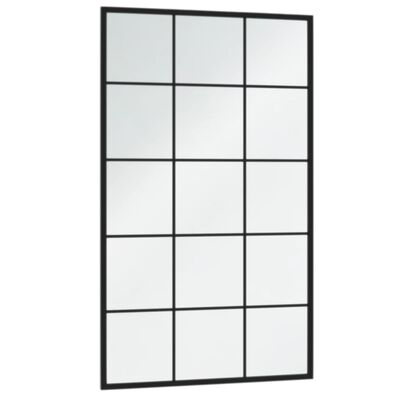 vidaXL sienas spoguļi, 2 gab., melni, 100x60 cm, metāls