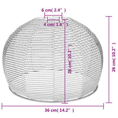 vidaXL lampas abažūrs, Ø36x26 cm, dzelzs un papīrs