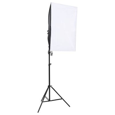 vidaXL fotostudijas komplekts, gaismas un fons