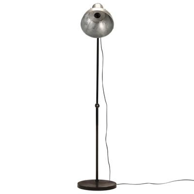 vidaXL grīdas lampa, 25 W, vintāžas, sudraba krāsa, 150 cm, E27