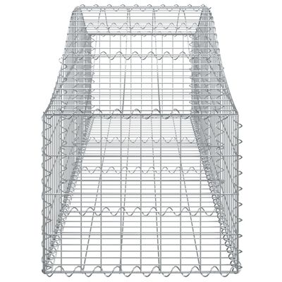 vidaXL arkveida gabiona grozi, 30 gb., 200x50x40/60 cm, cinkota dzelzs