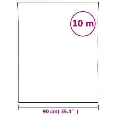 vidaXL loga plēve, matēta, balts, 90x1000 cm, PVC