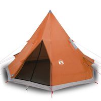 vidaXL kempinga telts, tipi, 4 personām, oranža, ūdensnecaurlaidīga