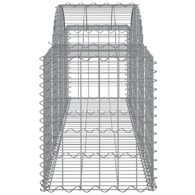 vidaXL arkveida gabiona grozi, 5 gb., 200x50x60/80 cm, cinkota dzelzs