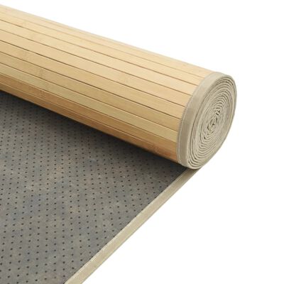 vidaXL paklājs, taisnstūra forma, dabīga krāsa, 100x400 cm, bambuss