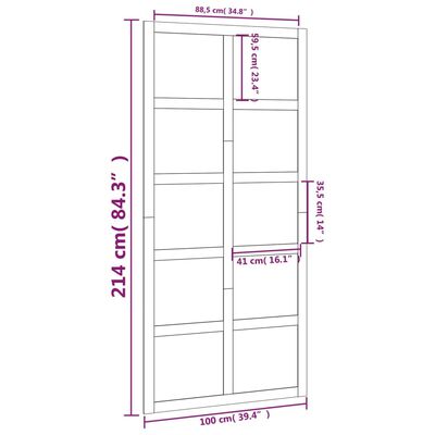 vidaXL šķūņa durvis, 100x1,8x214 cm, priedes masīvkoks