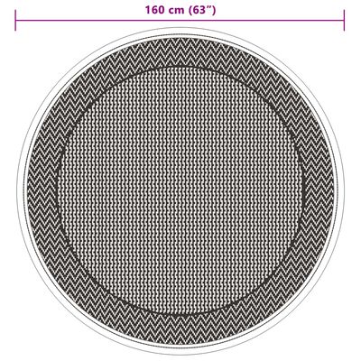 vidaXL āra paklājs, Ø160 cm, zaļš, PP