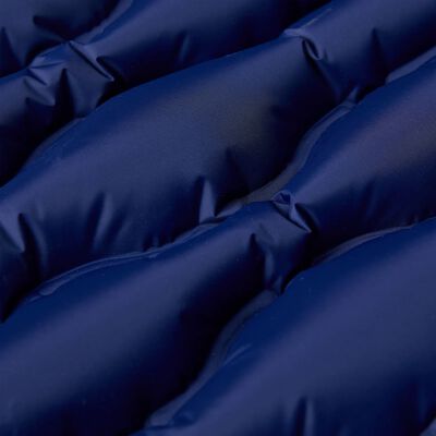 vidaXL pašpiepūšams kempinga matracis, spilvens, vienvietīgs, zils