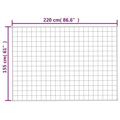 vidaXL smaguma sega, zila, 155x220 cm, 7 kg, audums