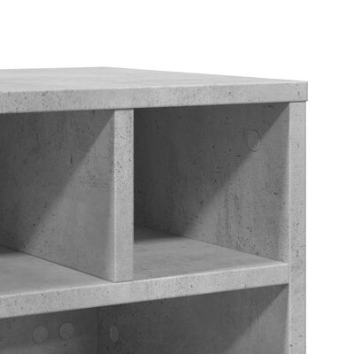 vidaXL printera statīvs ar riteņiem, betona pelēks, 41x32x34,5 cm