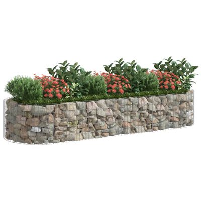 vidaXL gabions, augstā puķu kaste, cinkota dzelzs, 300x100x50 cm