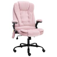 vidaXL biroja masāžas krēsls, rozā samts