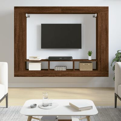 vidaXL TV skapītis, ozolkoka krāsa, 152x22x113 cm, inženierijas koks