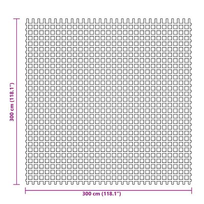 vidaXL kempinga grīdas paklājiņš, zils, 3x3 m