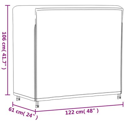 vidaXL malkas plaukta pārsegi, 2 gab., 122x61x106 cm, 420D audums