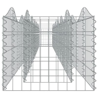 vidaXL arkveida gabiona grozs, 600x50x50 cm, cinkota dzelzs